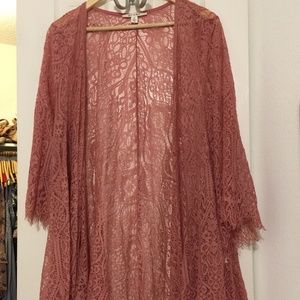 New Rose Lace Kimono Large